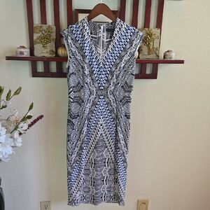 Geometric Patterned Sleeveless Dress - WHBM